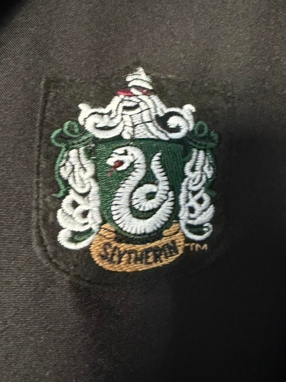 Harry Potter Slytherin Black & Green Wizard Adult Robe - Picture 2 of 5
